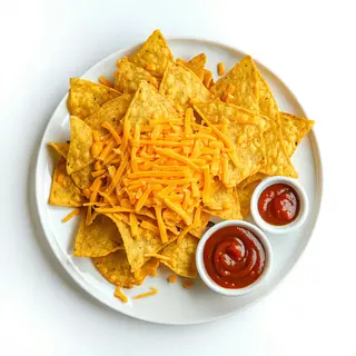 Nachosy zapiekane cheddarem
