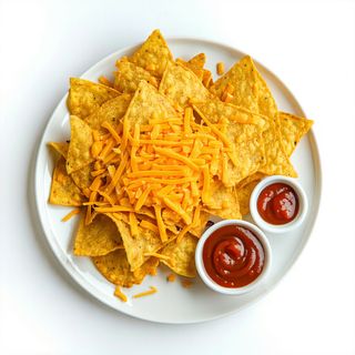 Nachosy zapiekane cheddarem