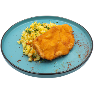 Şniţel de pui cu pilaf 350g