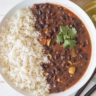 Plain Rice With Beans