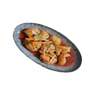 Gambas con salsa agridulce