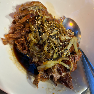 pato con salsa de puerro