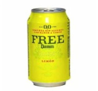 Lata de cerveza free Damm lemon 33cl