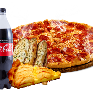 Box Pizza Pequena + Pão Alho Mozzarella + Bebida 0,33lt + Sobremesa (1-2 Pessoas)
