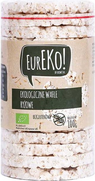 Wafle ryżowe bez soli bezglutenowe BIO 100 g Eureko
