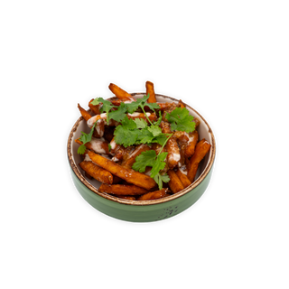 Frytki z batata z dżemem figowym