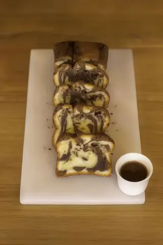 Cake marmolado de vainilla y chocolate