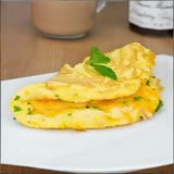 ომლეტი(პომიდორი,ყველი,ხახვი,ლორი,ბულგარული წიწაკა)