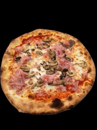 Pizza prosciutto e funghi