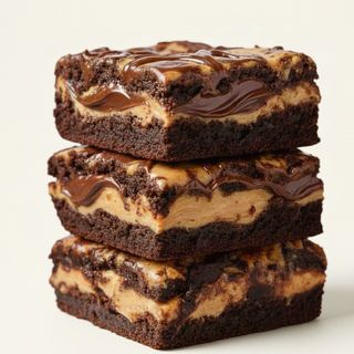 Peanut butter brownie cu Nutella de post