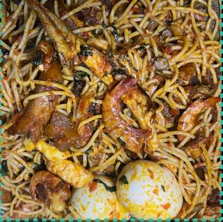 Native spaghetti and turkey 