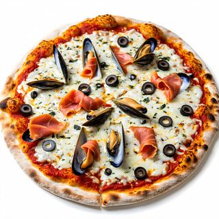 Pizza Atún & Mejillones grande
