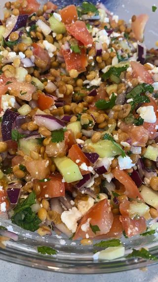 Tabulé De Lentejas con Aguacate 