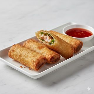 Rollo crujiente de gambas