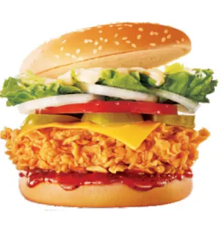 Hamburguesa Crispy Chicken Con Queso