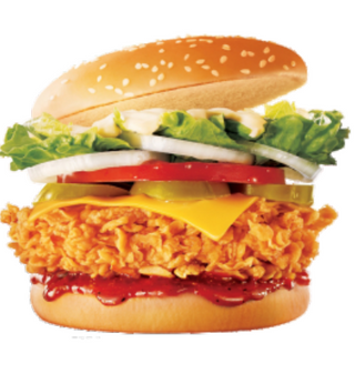 Hamburguesa Crispy Chicken Con Queso