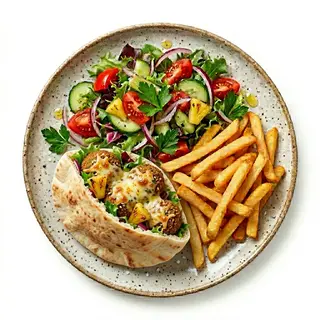 Plato Pita de Falafel (4 Uds.) Con Queso Y Piña