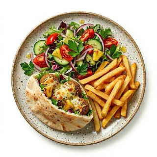 Plato Pita de Falafel (4 Uds.) Con Queso Y Piña