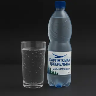 Карпатська джерельна сильногазована (0,5л)