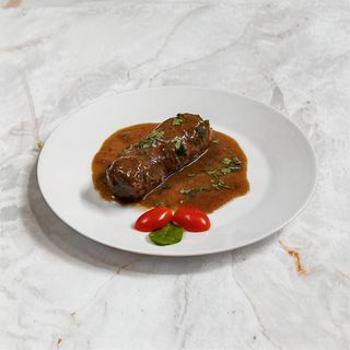 Ozorki wieprzowe w sosie chrzanowym