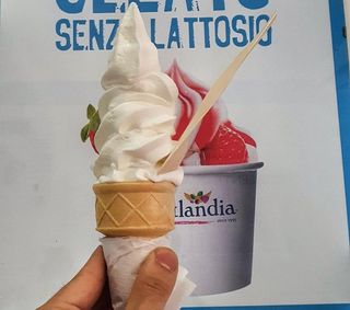 Cono Artiginale bianco con yogurt bianco