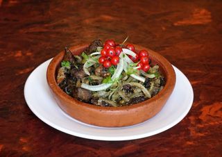 გოჭის ჯიგარი კეცზე