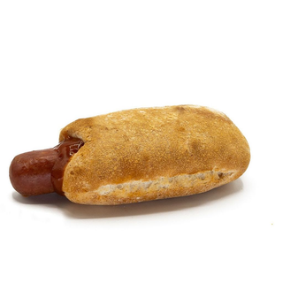 78. Salchicha con queso y salsa brava
