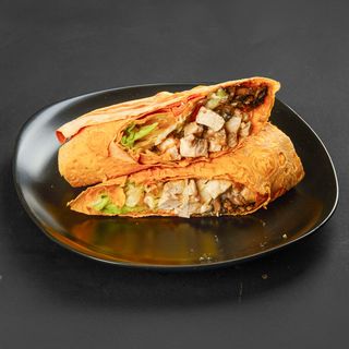 Шаурма в сирному лаваші з грибами