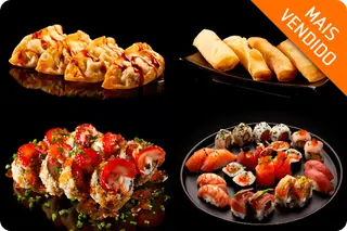 Combinado 16 Degustação + 10 Hots + 4 Crepes + 4 Guiozas (2 pessoas)
