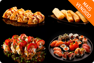 Combinado 16 Degustação + 10 Hots + 4 Crepes + 4 Guiozas (2 pessoas)