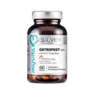 Ostropest Forte Hepa Protect Standaryzacja na 80% sylimaryny i 30% sylibiny 60 kapsułek MyVita Silver Pure
