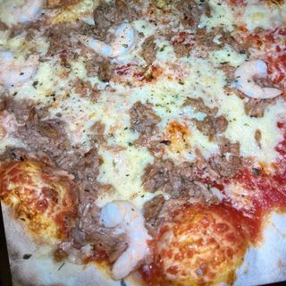 PIZZA Atún y gambas 