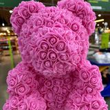 ვარდისფერი დათუნია ხელოვნური ყვავილით