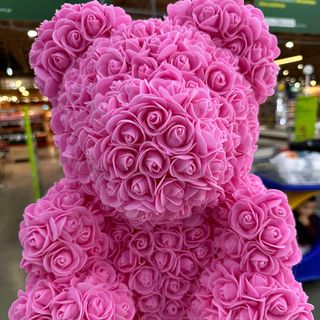 ვარდისფერი დათუნია ხელოვნური ყვავილით