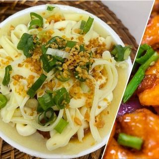 Batata recheada de camarão