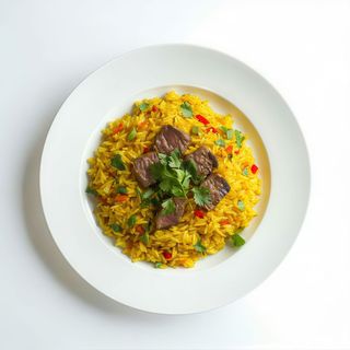 Arroz Al Curry Y Ternera