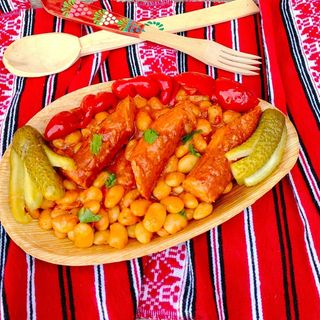 Fasole  cu Carnati 400 Gr.