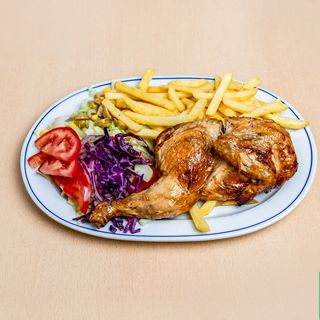 Plato de pollo asado