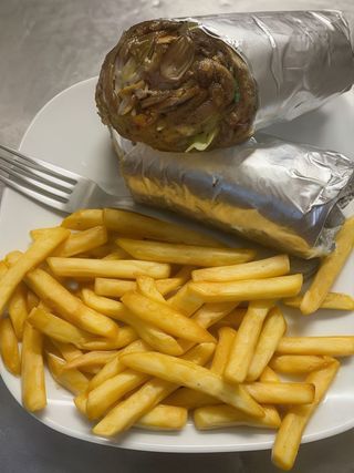 Menú durum de pollo