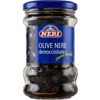 Olive nere denocciolate senza liquido