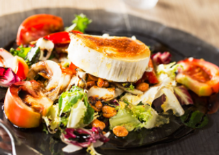 Ensalada de queso de cabra