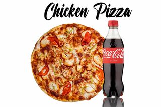 special chicken pizz with coca cola free
