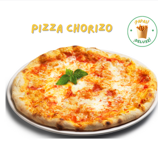 Pizza Chorizo familiar.