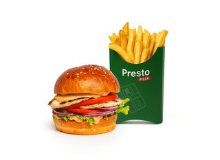 Hamburger vita combo + cartofi prajiti 130gr