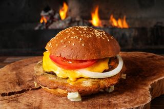 Double Smashed Chicken Burger