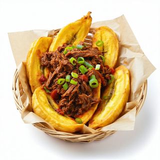 Canastas patacón con carne