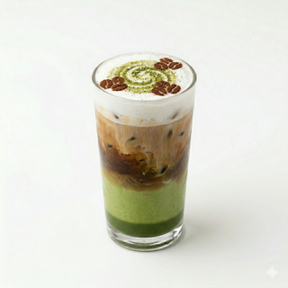 Dirty Matcha Coffee Latte