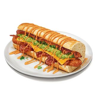 Pepito De Pollo Crujiente Con Queso Cheddar Cremoso