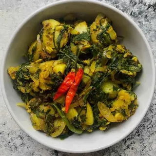Patatas con Espinacas