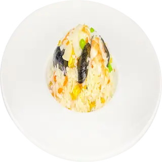 46. Arroz Tres Delicias Con Mariscos